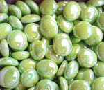 Opal Lime Green Irid Glass Gems