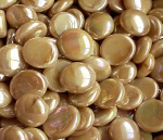 Opal Latte Irid. Glass Gems