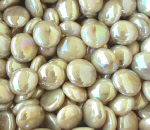 Opal Ivory Irid. Glass Gems